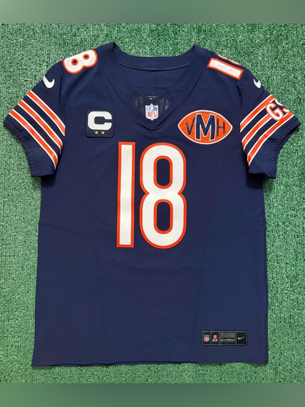 Authentic Caleb Williams Chicago Bears Navy Nike Vapor Fuse Elite Jerseys